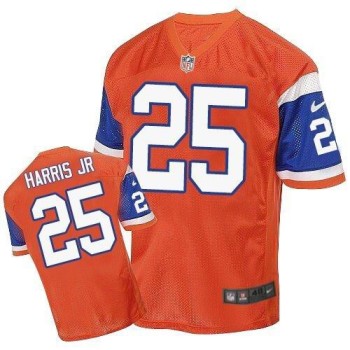 Broncos #25 Chris Harris Jr Orange Throwback Men's Stitched NFL Elite Jersey Broncos #25 Chris Harris Jr Orange Throwback Men's Stitched NFL Elite Jersey