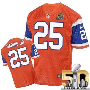 Broncos #25 Chris Harris Jr Orange Throwback Super Bowl 50 Men's Stitched NFL Elite Jersey Broncos #25 Chris Harris Jr Orange Throwback Super Bowl 50 Men's Stitched NFL Elite Jersey