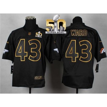 Broncos #43 T.J. Ward Black Gold No. Fashion Super Bowl 50 Men's Stitched NFL Elite Jersey Broncos #43 T.J. Ward Black Gold No. Fashion Super Bowl 50 Men's Stitched NFL Elite Jersey