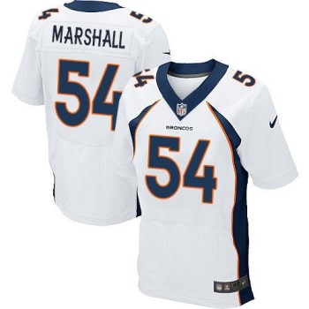 Broncos #54 Brandon Marshall White Men's Stitched NFL New Elite Jersey Broncos #54 Brandon Marshall White Men's Stitched NFL New Elite Jersey