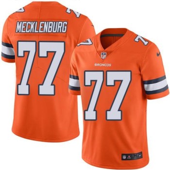 Broncos #77 Karl Mecklenburg Orange Men's Stitched NFL Limited Rush Jersey Broncos #77 Karl Mecklenburg Orange Men's Stitched NFL Limited Rush Jersey