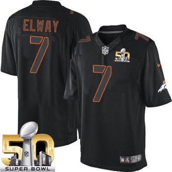 Broncos #7 John Elway Black Super Bowl 50 Men's Stitched NFL Impact Limited Jersey Broncos #7 John Elway Black Super Bowl 50 Men's Stitched NFL Impact Limited Jersey