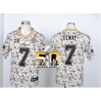 Broncos #7 John Elway Camo USMC Super Bowl 50 Men's Stitched NFL Elite Jersey Broncos #7 John Elway Camo USMC Super Bowl 50 Men's Stitched NFL Elite Jersey