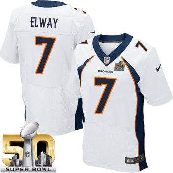 Broncos #7 John Elway White Super Bowl 50 Men's Stitched NFL New Elite Jersey Broncos #7 John Elway White Super Bowl 50 Men's Stitched NFL New Elite Jersey