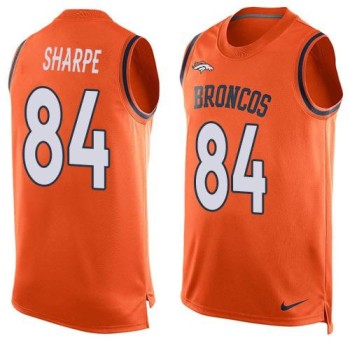 Broncos #84 Shannon Sharpe Orange Team Color Men's Stitched NFL Limited Tank Top Jersey Broncos #84 Shannon Sharpe Orange Team Color Men's Stitched NFL Limited Tank Top Jersey