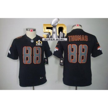 Broncos #88 Demaryius Thomas Black Impact Super Bowl 50 Youth Stitched NFL Limited Jersey Broncos #88 Demaryius Thomas Black Impact Super Bowl 50 Youth Stitched NFL Limited Jersey
