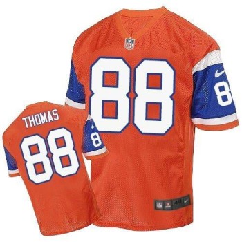 Broncos #88 Demaryius Thomas Orange Throwback Men's Stitched NFL Elite Jersey Broncos #88 Demaryius Thomas Orange Throwback Men's Stitched NFL Elite Jersey
