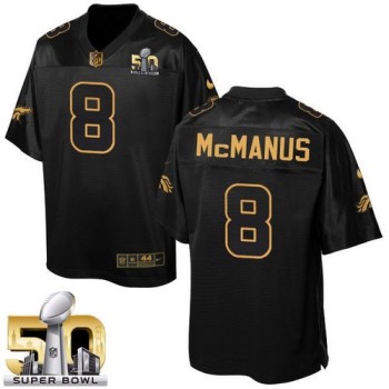 Broncos #8 Brandon McManus Black Super Bowl 50 Men's Stitched NFL Elite Pro Line Gold Collection Jersey Broncos #8 Brandon McManus Black Super Bowl 50 Men's Stitched NFL Elite Pro Line Gold Collection Jersey