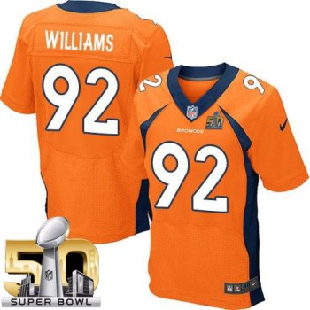 Broncos #92 Sylvester Williams Orange Team Color Super Bowl 50 Men's Stitched NFL New Elite Jersey Broncos #92 Sylvester Williams Orange Team Color Super Bowl 50 Men's Stitched NFL New Elite Jersey