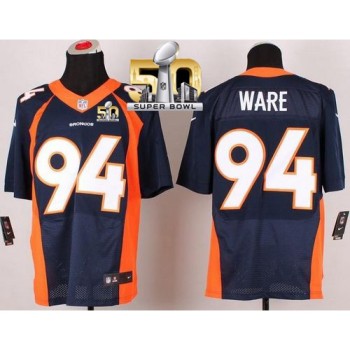 Broncos #94 DeMarcus Ware Navy Blue Alternate Super Bowl 50 Men's Stitched NFL New Elite Jersey Broncos #94 DeMarcus Ware Navy Blue Alternate Super Bowl 50 Men's Stitched NFL New Elite Jersey