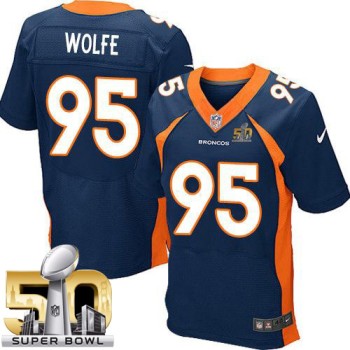 Broncos #95 Derek Wolfe Navy Blue Alternate Super Bowl 50 Men's Stitched NFL New Elite Jersey Broncos #95 Derek Wolfe Navy Blue Alternate Super Bowl 50 Men's Stitched NFL New Elite Jersey
