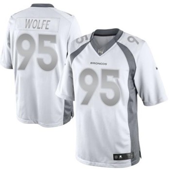 Broncos #95 Derek Wolfe White Men's Stitched NFL Limited Platinum Jersey Broncos #95 Derek Wolfe White Men's Stitched NFL Limited Platinum Jersey