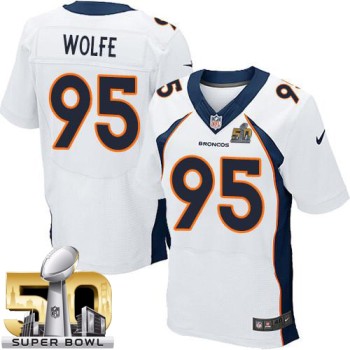 Broncos #95 Derek Wolfe White Super Bowl 50 Men's Stitched NFL New Elite Jersey Broncos #95 Derek Wolfe White Super Bowl 50 Men's Stitched NFL New Elite Jersey