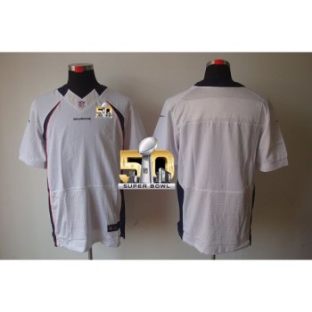 Broncos Blank White Super Bowl 50 Men's Stitched NFL Elite Jersey Broncos Blank White Super Bowl 50 Men's Stitched NFL Elite Jersey