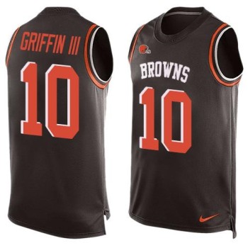 Browns #10 Robert Griffin III Brown Team Color Men's Stitched NFL Limited Tank Top Jersey Browns #10 Robert Griffin III Brown Team Color Men's Stitched NFL Limited Tank Top Jersey