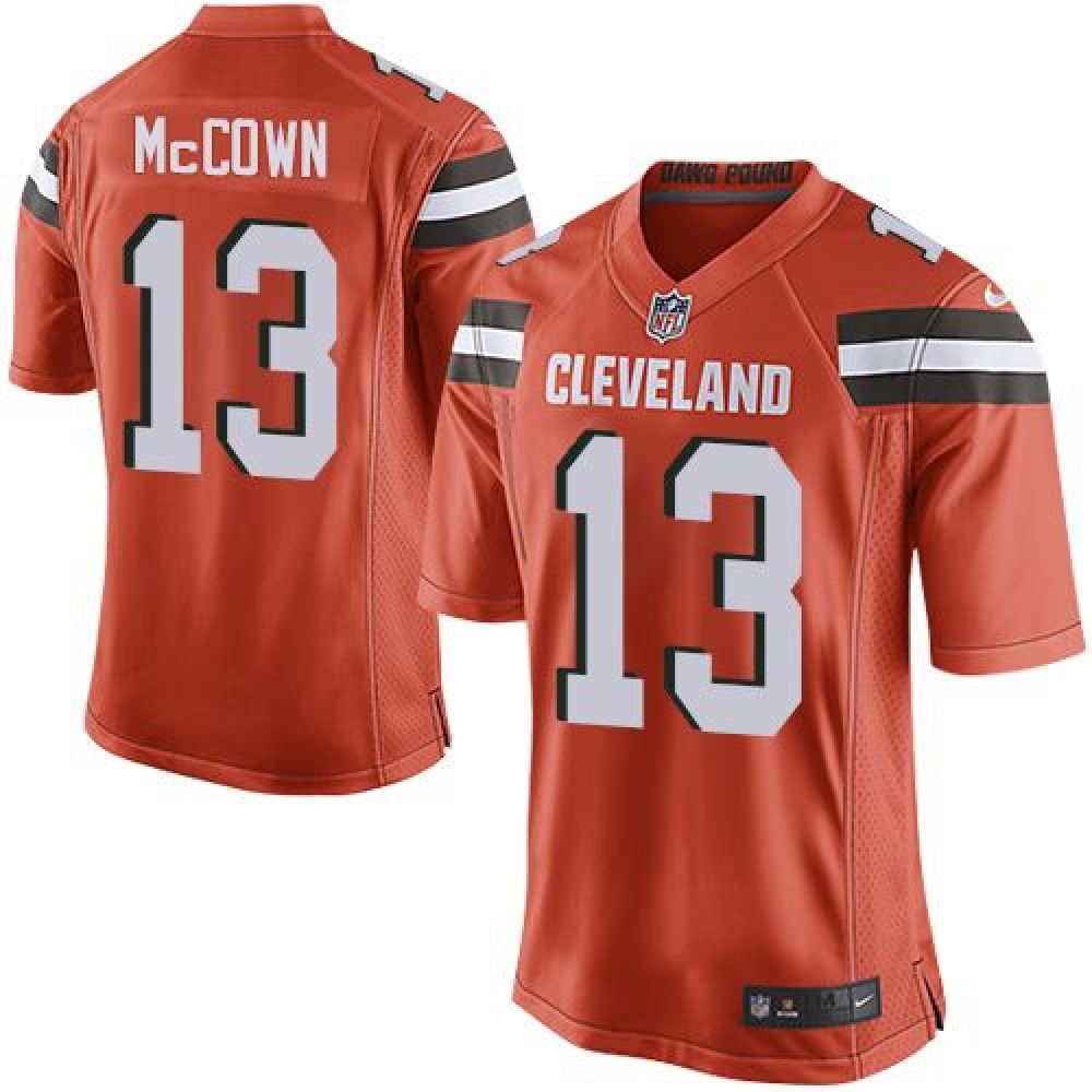 Browns #13 Josh McCown Orange Alternate Youth Stitched NFL New Elite Jersey