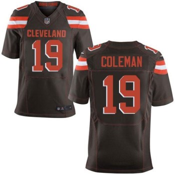 Browns #19 Corey Coleman Brown Team Color Men's Stitched NFL Elite Jersey Browns #19 Corey Coleman Brown Team Color Men's Stitched NFL Elite Jersey