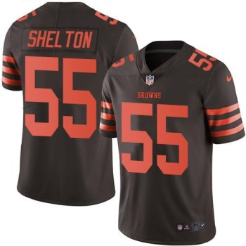 Browns #55 Danny Shelton Brown Men's Stitched NFL Limited Rush Jersey Browns #55 Danny Shelton Brown Men's Stitched NFL Limited Rush Jersey