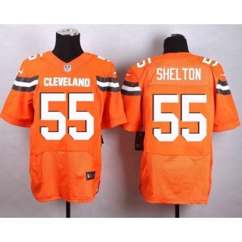 Browns #55 Danny Shelton Orange Alternate Men's Stitched NFL New Elite Jersey Browns #55 Danny Shelton Orange Alternate Men's Stitched NFL New Elite Jersey