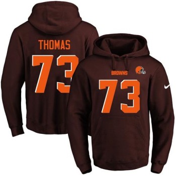 Browns #73 Joe Thomas Brown Name & Number Pullover NFL Hoodie Browns #73 Joe Thomas Brown Name & Number Pullover NFL Hoodie