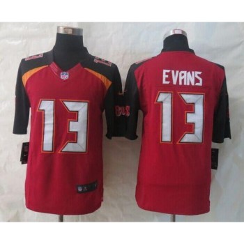Buccaneers #13 Mike Evans Red Team Color Men's Stitched NFL New Limited Jersey Buccaneers #13 Mike Evans Red Team Color Men's Stitched NFL New Limited Jersey