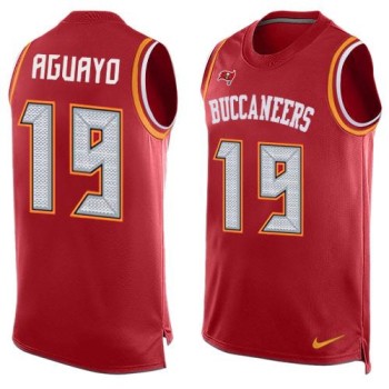 Buccaneers #19 Roberto Aguayo Red Team Color Men's Stitched NFL Limited Tank Top Jersey Buccaneers #19 Roberto Aguayo Red Team Color Men's Stitched NFL Limited Tank Top Jersey