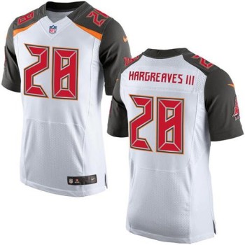 Buccaneers #28 Vernon Hargreaves III White Men's Stitched NFL New Elite Jersey Buccaneers #28 Vernon Hargreaves III White Men's Stitched NFL New Elite Jersey
