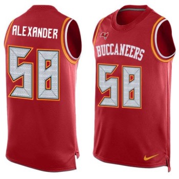 Buccaneers #58 Kwon Alexander Red Team Color Men's Stitched NFL Limited Tank Top Jersey Buccaneers #58 Kwon Alexander Red Team Color Men's Stitched NFL Limited Tank Top Jersey