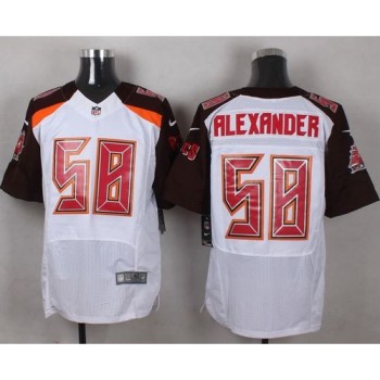Buccaneers #58 Kwon Alexander White Men's Stitched NFL New Elite Jersey Buccaneers #58 Kwon Alexander White Men's Stitched NFL New Elite Jersey