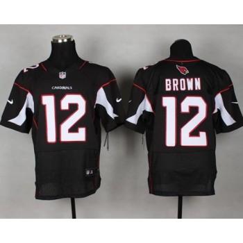 Cardinals #12 John Brown Black Alternate Men's Stitched NFL Elite Jersey Cardinals #12 John Brown Black Alternate Men's Stitched NFL Elite Jersey