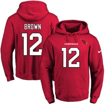 Cardinals #12 John Brown Red Name & Number Pullover NFL Hoodie Cardinals #12 John Brown Red Name & Number Pullover NFL Hoodie