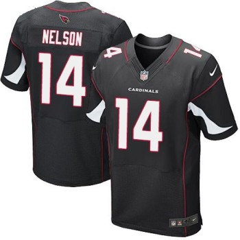 Cardinals #14 J.J. Nelson Black Alternate Men's Stitched NFL Elite Jersey Cardinals #14 J.J. Nelson Black Alternate Men's Stitched NFL Elite Jersey