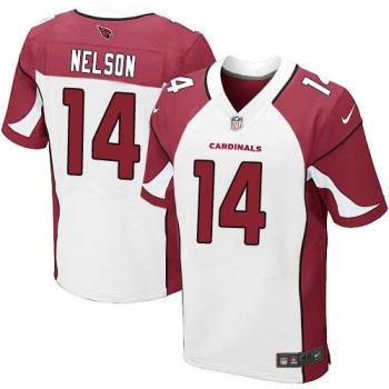 Cardinals #14 J.J. Nelson White Men's Stitched NFL Elite Jersey Cardinals #14 J.J. Nelson White Men's Stitched NFL Elite Jersey