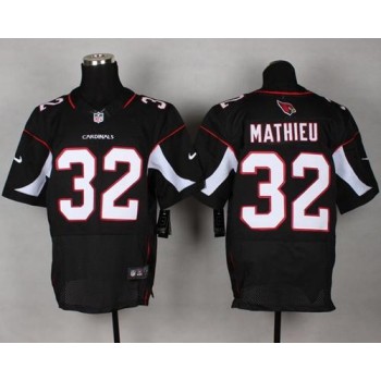 Cardinals #32 Tyrann Mathieu Black Alternate Men's Stitched NFL Elite Jersey Cardinals #32 Tyrann Mathieu Black Alternate Men's Stitched NFL Elite Jersey
