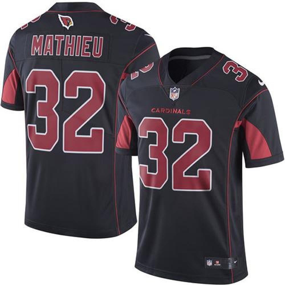 Cardinals #32 Tyrann Mathieu Black Men's Stitched NFL Limited Rush Jersey