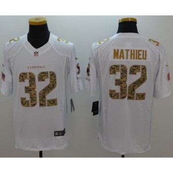 Cardinals #32 Tyrann Mathieu White Men's Stitched NFL Limited Salute to Service Jersey Cardinals #32 Tyrann Mathieu White Men's Stitched NFL Limited Salute to Service Jersey