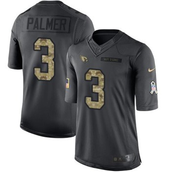Cardinals #3 Carson Palmer Black Men's Stitched NFL Limited 2016 Salute to Service Jersey Cardinals #3 Carson Palmer Black Men's Stitched NFL Limited 2016 Salute to Service Jersey