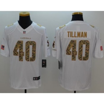 Cardinals #40 Pat Tillman White Men's Stitched NFL Limited Salute to Service Jersey Cardinals #40 Pat Tillman White Men's Stitched NFL Limited Salute to Service Jersey