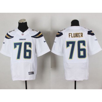 Chargers #76 D.J. Fluker White Men's Stitched NFL New Elite Jersey Chargers #76 D.J. Fluker White Men's Stitched NFL New Elite Jersey