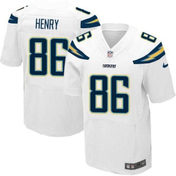 Chargers #86 Hunter Henry White Men's Stitched NFL New Elite Jersey Chargers #86 Hunter Henry White Men's Stitched NFL New Elite Jersey