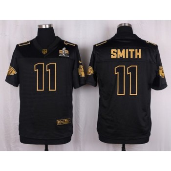 Chiefs #11 Alex Smith Black Men's Stitched NFL Elite Pro Line Gold Collection Jersey Chiefs #11 Alex Smith Black Men's Stitched NFL Elite Pro Line Gold Collection Jersey
