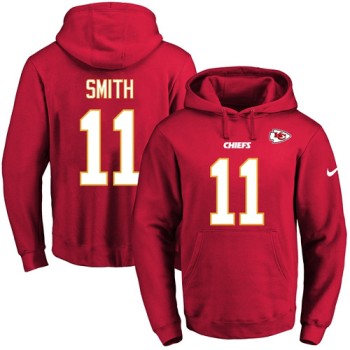 Chiefs #11 Alex Smith Red Name & Number Pullover NFL Hoodie Chiefs #11 Alex Smith Red Name & Number Pullover NFL Hoodie