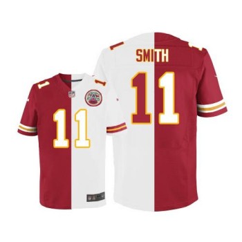 Chiefs #11 Alex Smith Red/White Men's Stitched NFL Elite Split Jersey Chiefs #11 Alex Smith Red/White Men's Stitched NFL Elite Split Jersey