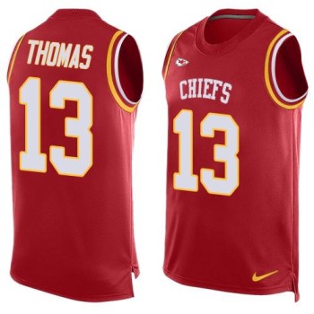Chiefs #13 De'Anthony Thomas Red Team Color Men's Stitched NFL Limited Tank Top Jersey Chiefs #13 De'Anthony Thomas Red Team Color Men's Stitched NFL Limited Tank Top Jersey
