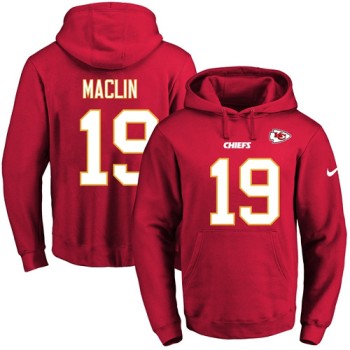 Chiefs #19 Jeremy Maclin Red Name & Number Pullover NFL Hoodie