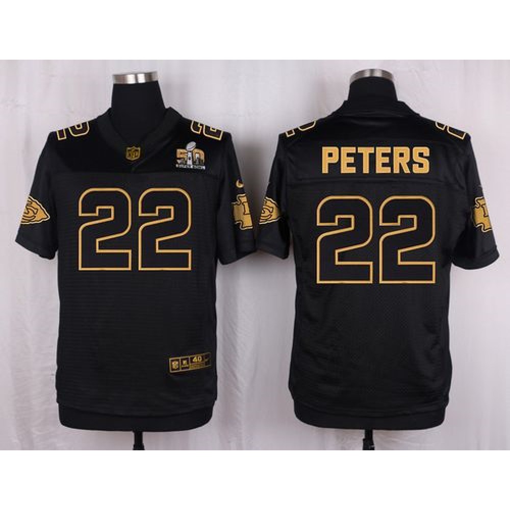 Chiefs #22 Marcus Peters Black Men's Stitched NFL Elite Pro Line Gold Collection Jersey