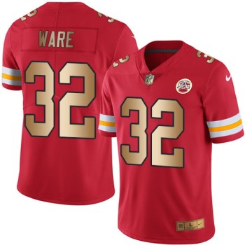 Chiefs #32 Spencer Ware Red Men's Stitched NFL Limited Gold Rush Jersey Chiefs #32 Spencer Ware Red Men's Stitched NFL Limited Gold Rush Jersey