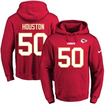 Chiefs #50 Justin Houston Red Name & Number Pullover NFL Hoodie Chiefs #50 Justin Houston Red Name & Number Pullover NFL Hoodie