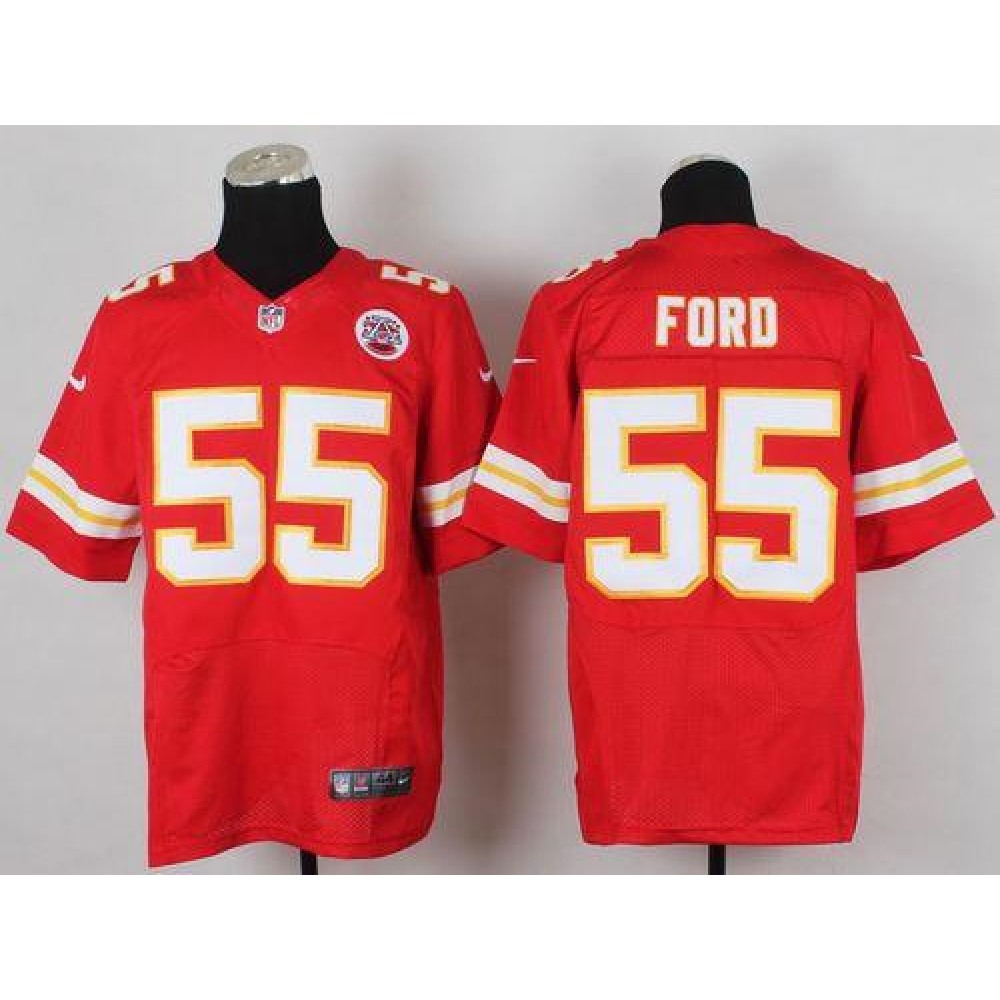 Chiefs #55 Dee Ford Red Team Color Men's Stitched NFL Elite Jersey