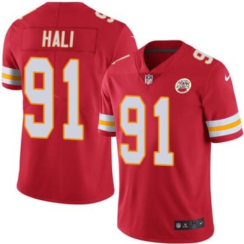 Chiefs #91 Tamba Hali Red Youth Stitched NFL Limited Rush Jersey